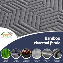 Single 8cm Memory Foam Mattress Topper with Dual Layer Foam and Bamboo Cover