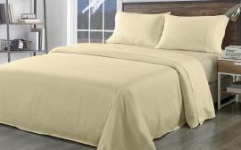 Bamboo Blend 1000TC Sheet Set with 2 Ultra Soft Bamboo Pillows – King – Ivory