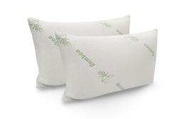 King Bamboo Blend Sheet Set and Bamboo Pillows Ultra Soft - White